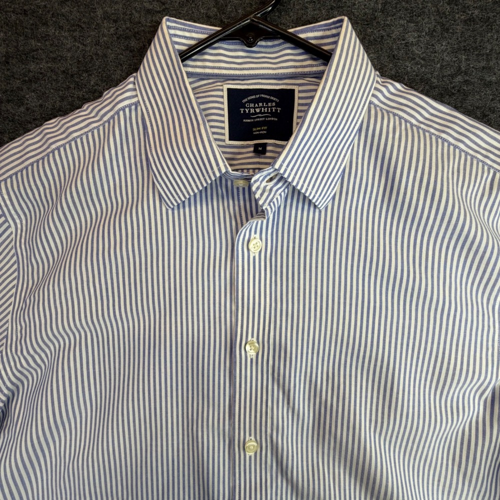 Free Assembly Floral Button Down Shirt Mens XXXL Blue White Short Sleeve Cotton